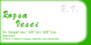 rozsa vesei business card